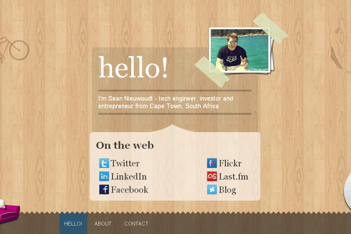 Sean Nieuwoudt website preview